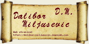 Dalibor Miljušević vizit kartica